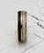 Fitchburg Meteorite Tungsten Ring for Men Yellow Gold Plated Edges & Inside- 8mm