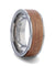 Flat Titanium Ring Made From Genuine Whiskey Barrels Used By Jack Daniel’s Distillery - 8mm