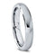 Gabby Tungsten Wedding Band for Women Domed Round Polished Comfort Fit - 4mm