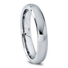 Gabby Tungsten Wedding Band for Women Domed Round Polished Comfort Fit - 4mm