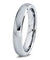 Gabby Tungsten Wedding Band for Women Domed Round Polished Comfort Fit - 4mm