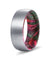 GENT Men’s Domed Tungsten Ring with Red & Green Box Elder Wood Sleeve 8mm