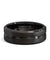 GEORGIA Beveled Black Tungsten Wedding Band with Grooved Center 8mm