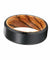 GERMEN Beveled Black Tungsten Carbide Ring w/ Bocote Wood Sleeve 8MM