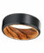GERMEN Beveled Black Tungsten Carbide Ring w/ Bocote Wood Sleeve 8MM