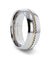 GOLDEN Men’s Domed Titanium Ring With 14k Yellow Gold Braided Inlay - 8mm
