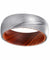 HEMI Men’s Domed Damascus Steel Ring with Iron Wood Sleeve 8mm