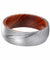 HEMI Men’s Domed Damascus Steel Ring with Iron Wood Sleeve 8mm