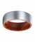 HERO Domed Brushed Tungsten Carbide Ring w/ Iron Wood Sleeve - 8mm