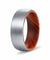 HERO Domed Brushed Tungsten Carbide Ring w/ Iron Wood Sleeve - 8mm