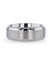 HILO Titanium Brushed Center Men’s Ring Beveled Edges - 6mm - 8mm