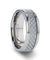 HOBART Men’s Titanium Wedding Ring With White Carbon Fiber Inlay - 8mm
