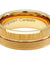 Holland Yellow Gold Inlaid Sandblast Brushed Grooved Men’s Tungsten Ring - 8mm