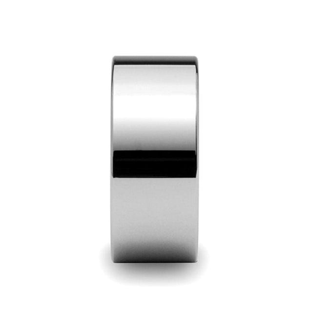 HOMER Men’s Pipe Cut Extra Wide Highly Polished Tungsten Carbide Ring- 10mm