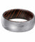 JABILO Domed Damascus Steel Ring for Him with Wenge Wood Sleeve - 8mm