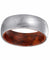 JACOP Men’s Domed Damascus Steel Ring with Snake Wood Sleeve - 8mm