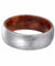 JACOP Men’s Domed Damascus Steel Ring with Snake Wood Sleeve - 8mm