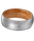 JAFARU Domed Damascus Steel Band with Whiskey Barrel Wood Sleeve - 8mm