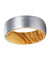 JENGO Men’s Domed Tungsten Ring Brushed Finish w/ Olive Wood Sleeve - 8mm