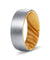 JENGO Men’s Domed Tungsten Ring Brushed Finish w/ Olive Wood Sleeve - 8mm