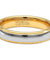 Jules Two Tone Yellow Gold Gunmetal Center Domed Tungsten Carbide Ring - 4mm