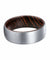 KALEO Domed Brushed Tungsten Carbide Ring with Wenge Wood Sleeve - 8mm