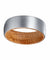 KANELO Rounded Men’s Tungsten Carbide Ring Brushed w/ Whiskey Barrel Sleeve 8mm