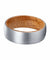 KANELO Rounded Men’s Tungsten Carbide Ring Brushed w/ Whiskey Barrel Sleeve 8mm
