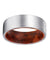 KAVON Flat Men’s Tungsten Carbide Ring w/ Snake Wood Sleeve - 8MM