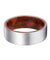 KAVON Flat Men’s Tungsten Carbide Ring w/ Snake Wood Sleeve - 8MM