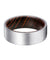 KAYO Men’s Pipe Cut Tungsten Carbide Ring w/ Wenge Wood Sleeve - 8mm