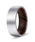 KAYO Men’s Pipe Cut Tungsten Carbide Ring w/ Wenge Wood Sleeve - 8mm