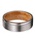 KEON Men’s Grooved Tungsten Carbide Band with Whiskey Barrel Wood Sleeve - 8MM
