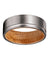 KEON Men’s Grooved Tungsten Carbide Band with Whiskey Barrel Wood Sleeve - 8MM