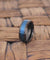 KHUNO Men’s Black Tungsten Carbide Ring with Blue IP and Multiple Grooves - 8MM