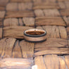KIHO Men’s Black Tungsten Wedding Band with Rose Gold Inlaid Center & Inside - 8MM