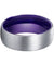 Kyle Rounded Brushed Tungsten Carbide Ring with Purple Inner - 6mm -10mm