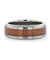 LAIE Koa Wood Inlaid Titanium Men’s Wedding Ring With Intricate Edges 6mm - 10mm