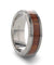 LAIE Koa Wood Inlaid Titanium Men’s Wedding Ring With Intricate Edges 6mm - 10mm