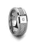 LARK Tungsten Ring With White Carbon Fiber And Diamond Setting - 8mm