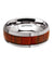 Levi Men’s Round Tungsten Carbide Wedding Band With Padauk Wood Inlay - 8 mm