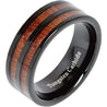 Lowell Men’s Black Tungsten Carbide Wedding Ring Koa Wood Inlaid - 8mm