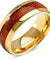 Ludlow Beveled Yellow Gold Plated Tungsten Carbide Wedding band - 8mm