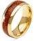 Ludlow Beveled Yellow Gold Plated Tungsten Carbide Wedding band - 8mm