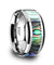 Maravi Tungsten Wedding Band Set With Mother of Pearl Inlaid - 4mm- 10mm