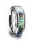 Maravi Tungsten Wedding Band Set With Mother of Pearl Inlaid - 4mm- 10mm