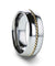MARCIUS Braided 14k Gold Inlay Domed Tungsten Wedding Ring - 6mm & 8mm