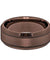 Marcus Men’s Brown Tungsten Wedding Band With Beveled Edges - 8 mm
