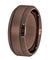 Marcus Men’s Brown Tungsten Wedding Band With Beveled Edges - 8 mm