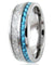 Maxwell Meteorite Tungsten Carbide Ring Blue Carbon Fiber Inlay - 6mm & 8mm